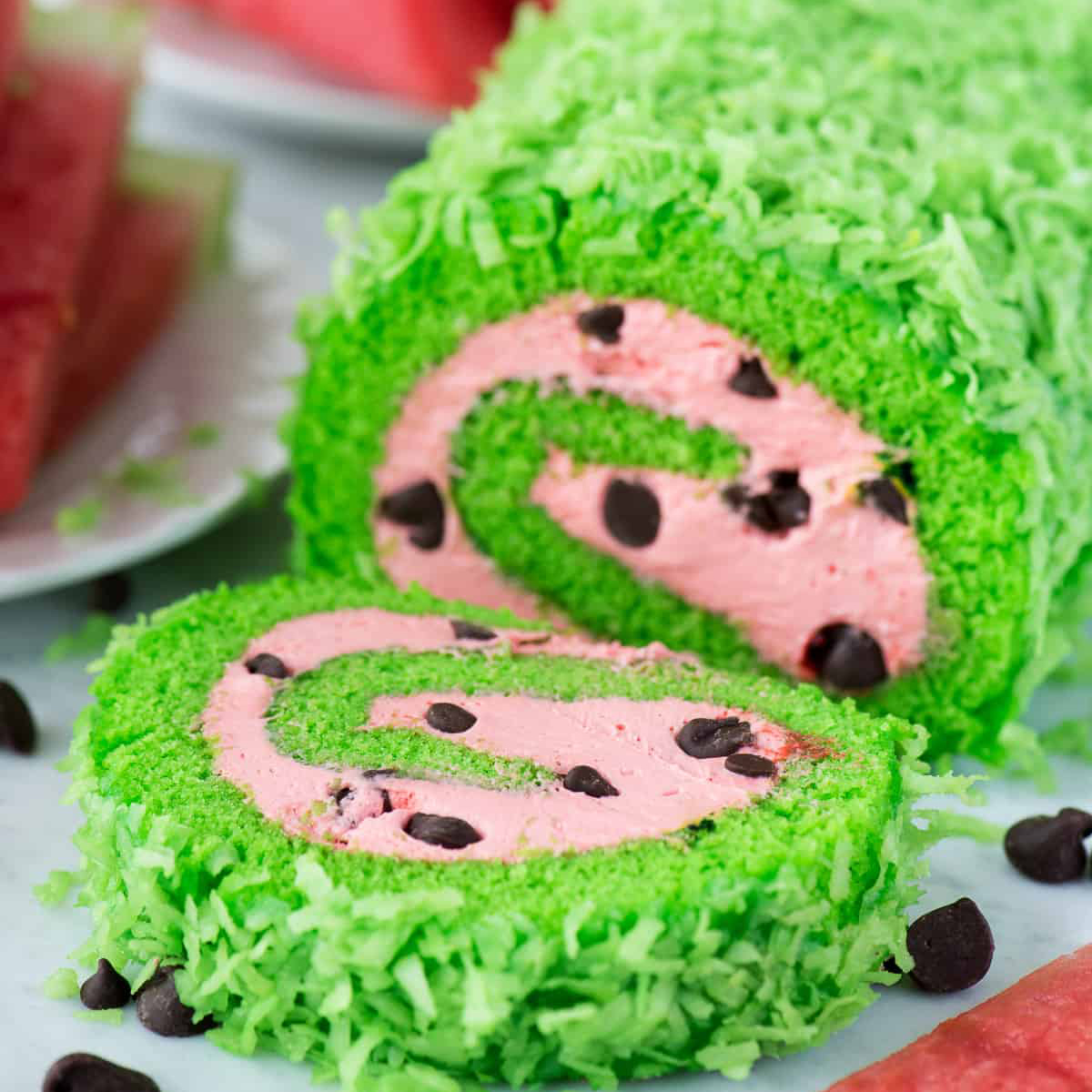 Watermelon-Roll-Cake