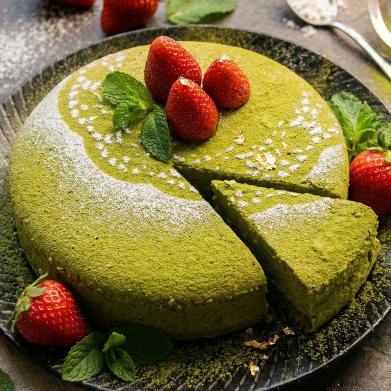 whole matcha green tea sponge cake