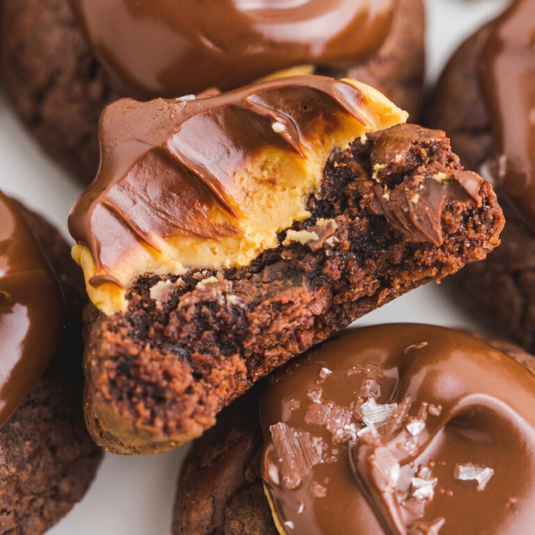 buckeye brownie cookies with sea salt