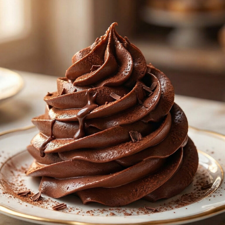 chocolate buttercream frosting swirl