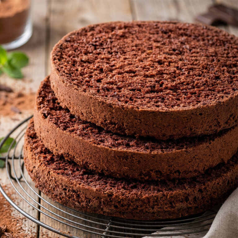 The Best Chocolate Sponge Base (Light, Fluffy & Moist) cooling freshly baked chocolate sponge cakes