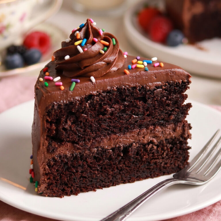 The Best Moist Eggless Chocolate Cake (One Bowl) rich eggless chocolate cake crumb texture