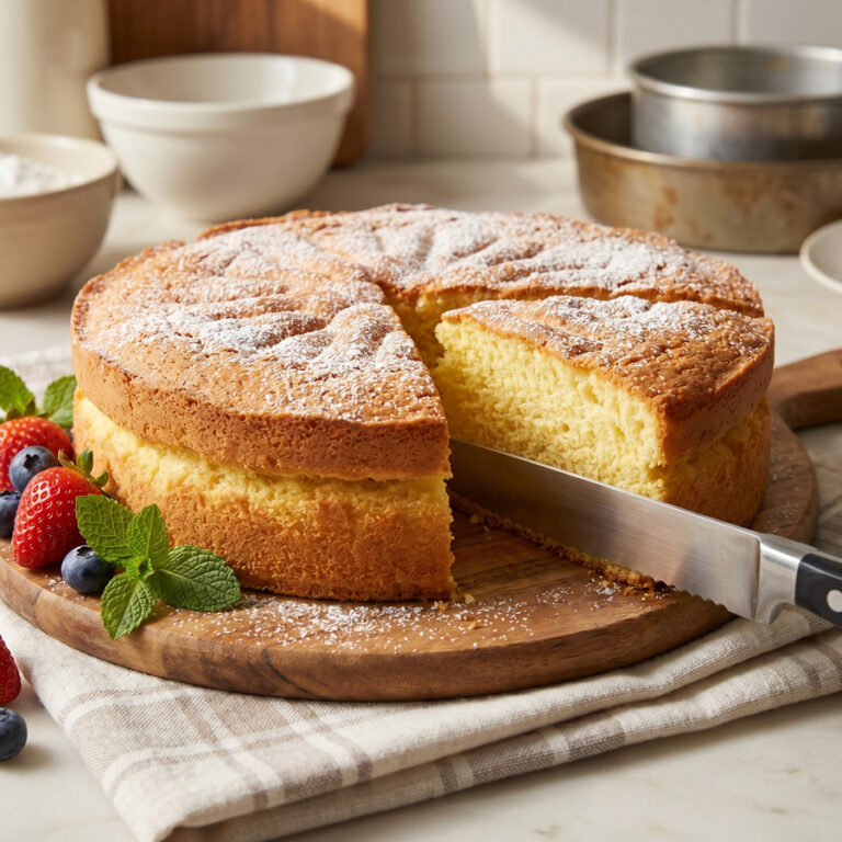 round italian sponge cake pan di spagna