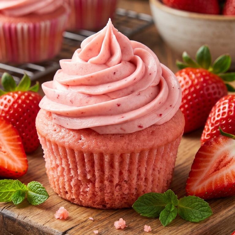 Fresh Strawberry Cupcakes with Strawberry Buttercream strawberry cupcakes ingredients board