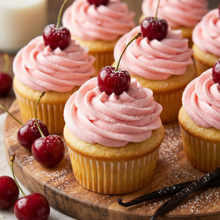 cherry vanilla cupcakes hero