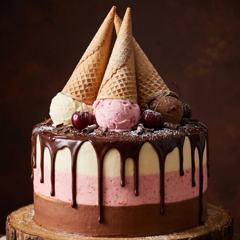 neapolitan layer cake hero