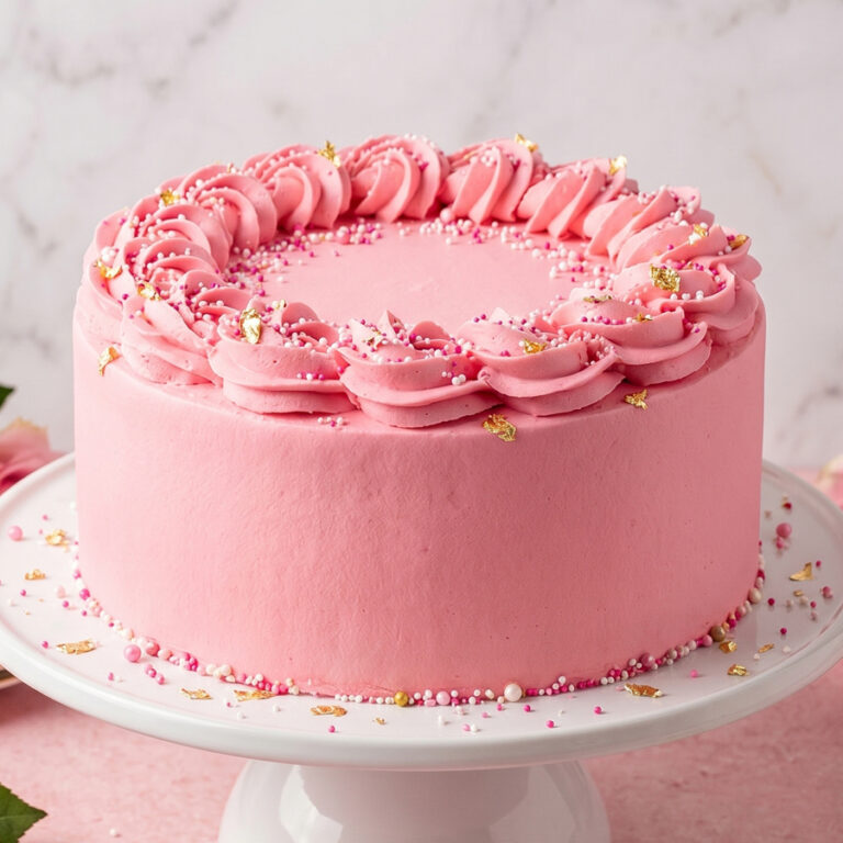 pink velvet cake finished