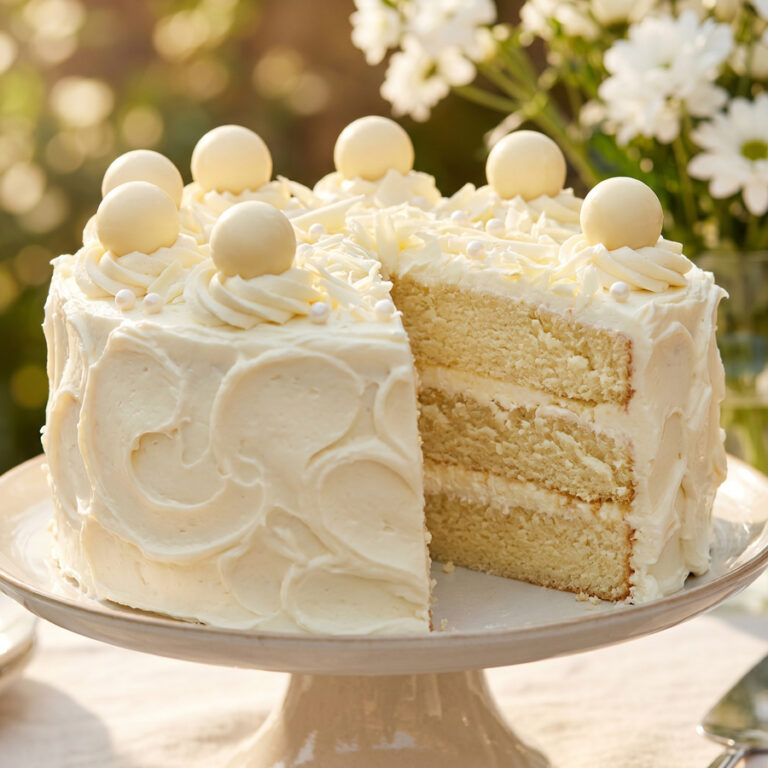 white chocolate velvet cake hero