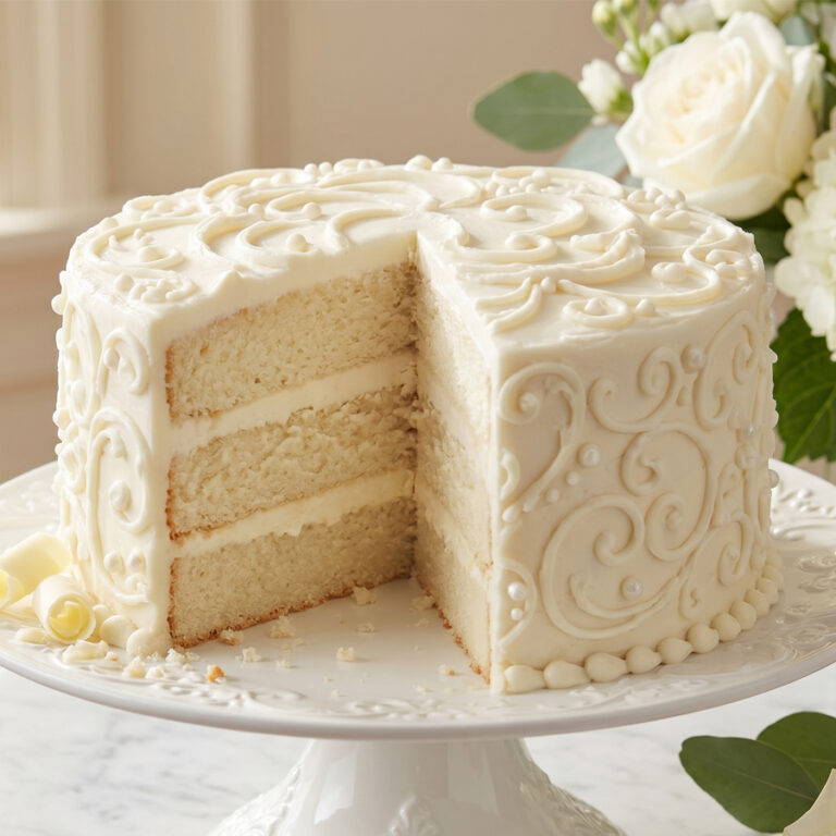 white velvet layer cake slice